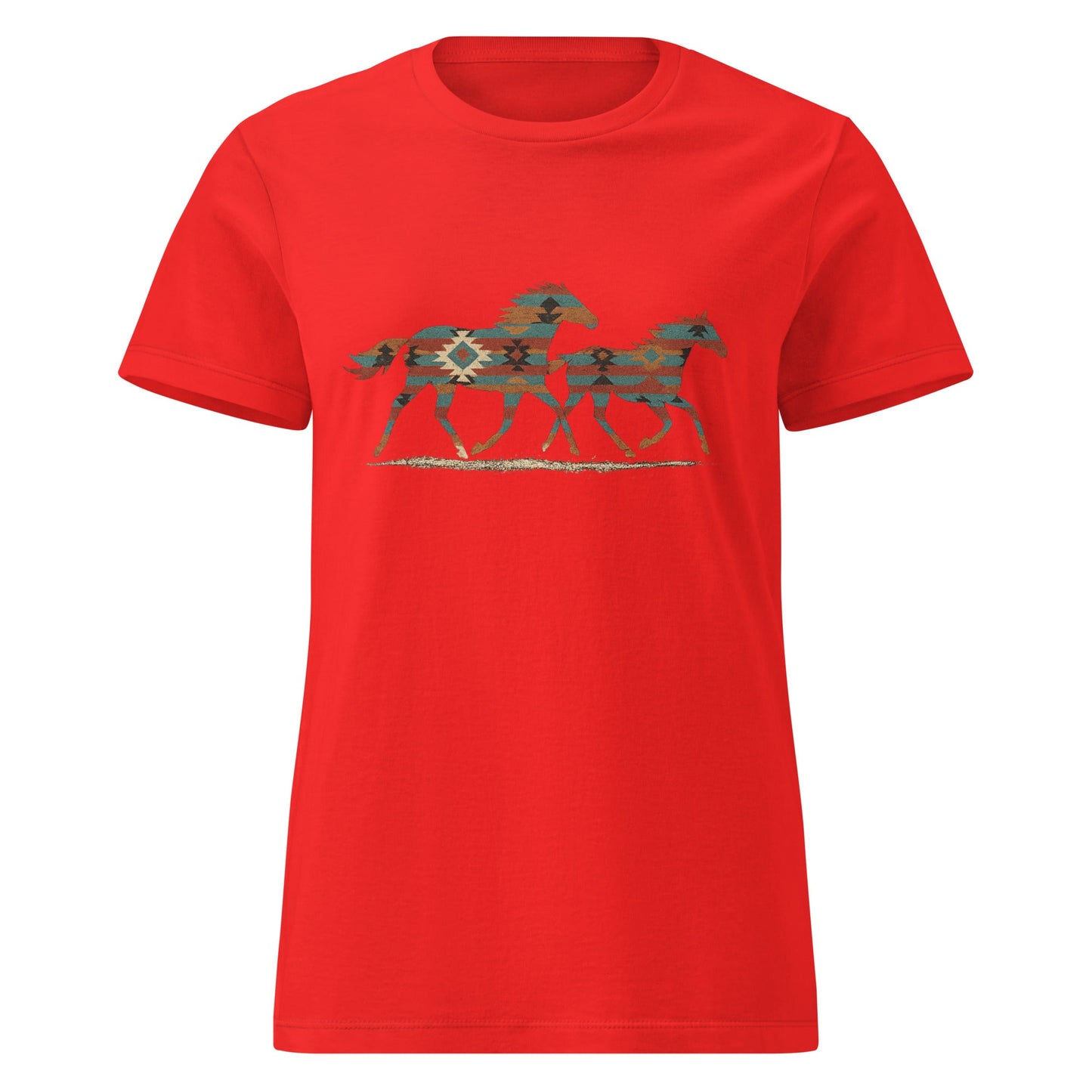 Tribal Running Horses Women's Tee