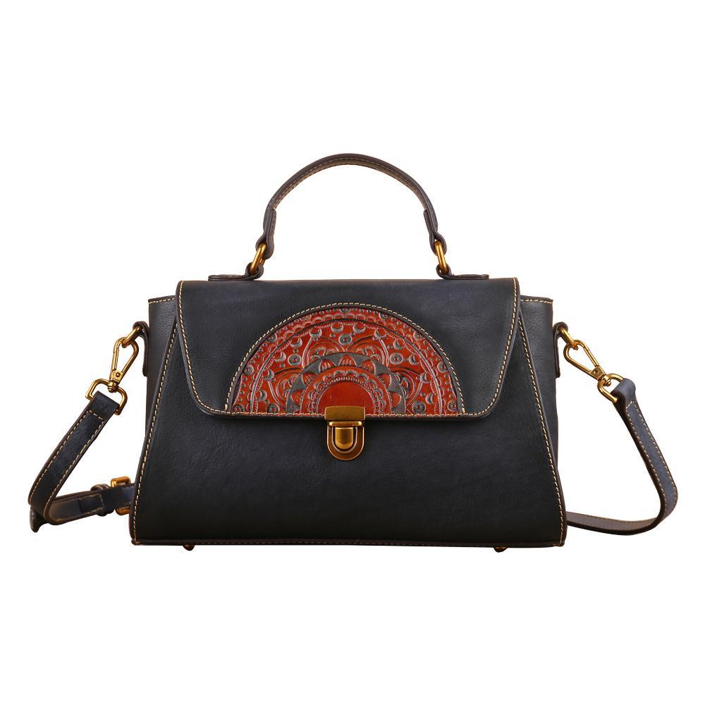 Rustic Elegance Vintage Leather Handbag