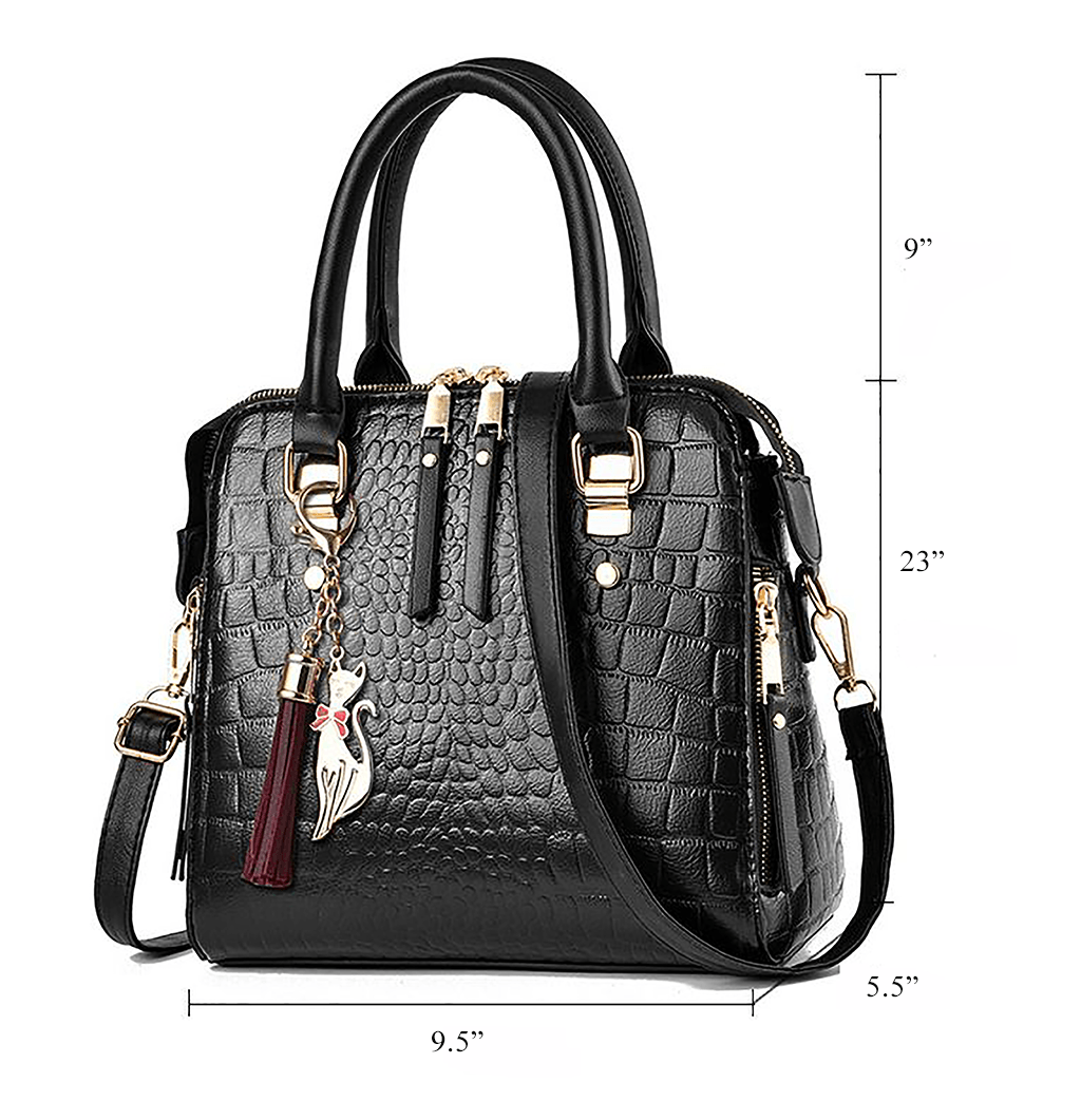 Luxe Alligator Leather Shoulder Bag - Stylish Premium Leather Bag for Women