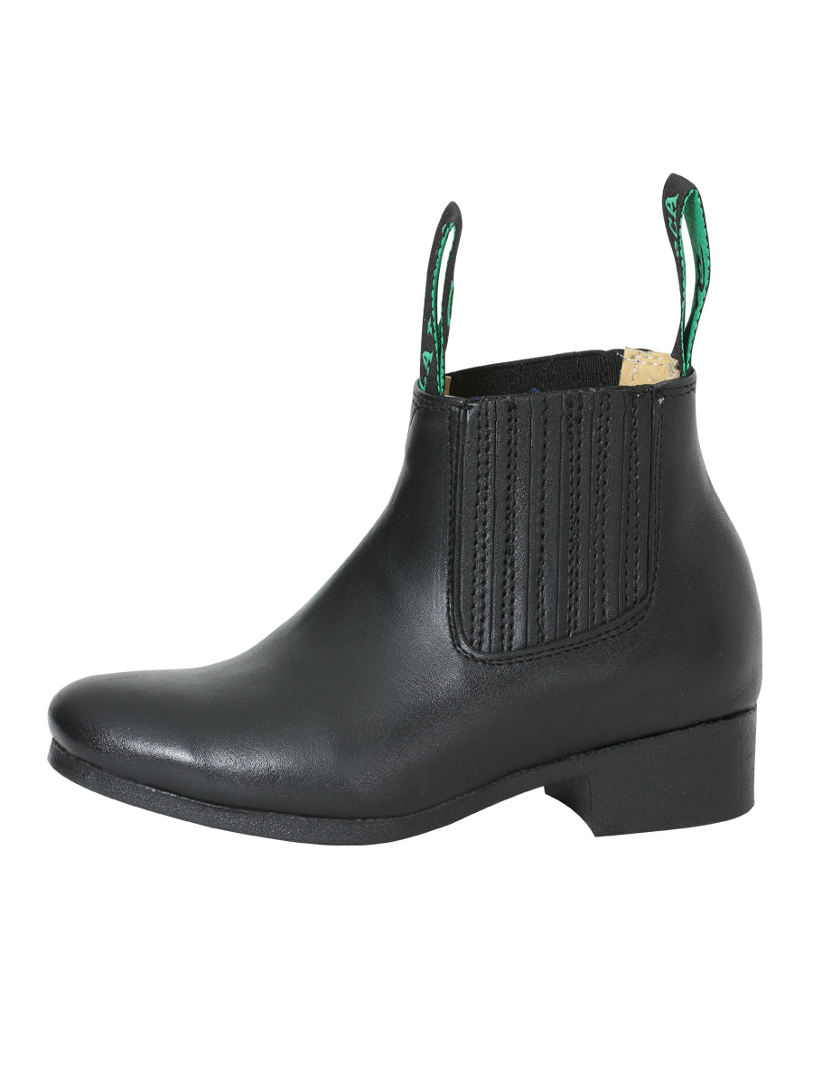 Rodeo Traditional Charro Boot - Leather in Black