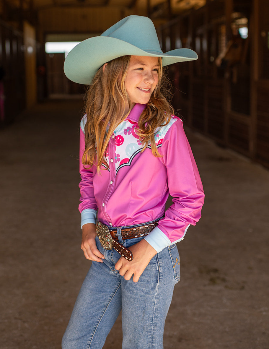 *YOUTH* OH HAPPY DAY PERFORMANCE RODEO SHIRT