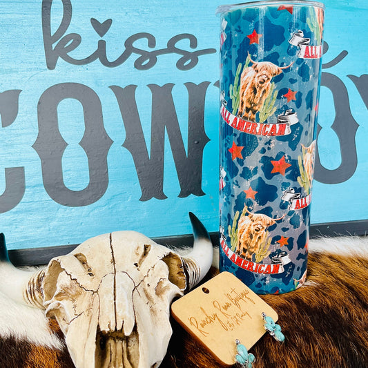 All American Highland 20oz Shimmer Skinny Tumbler