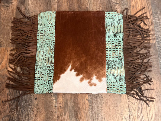 Fringe Leather embossed pillows