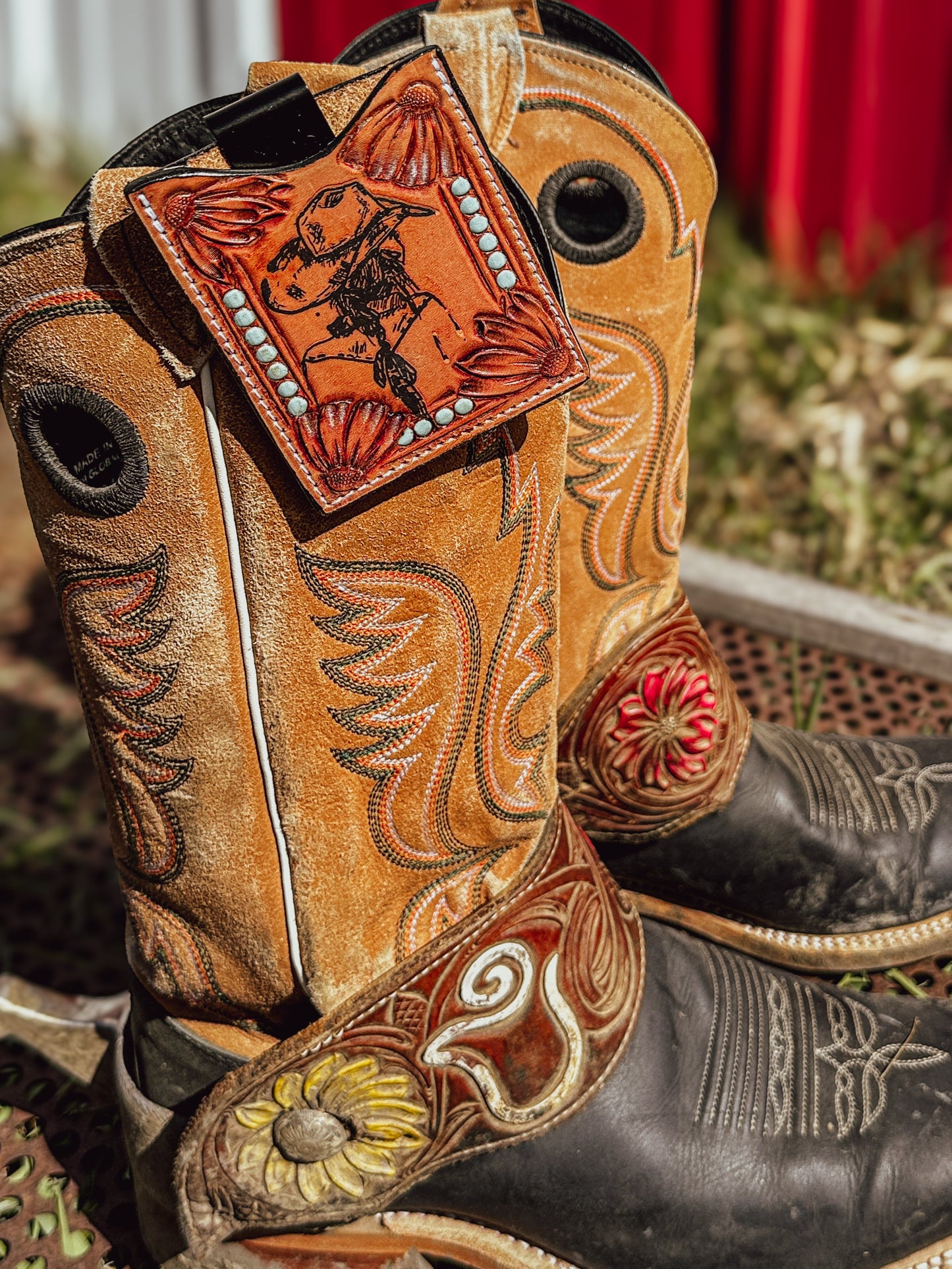 Cowgirl Leather Boot Wallet