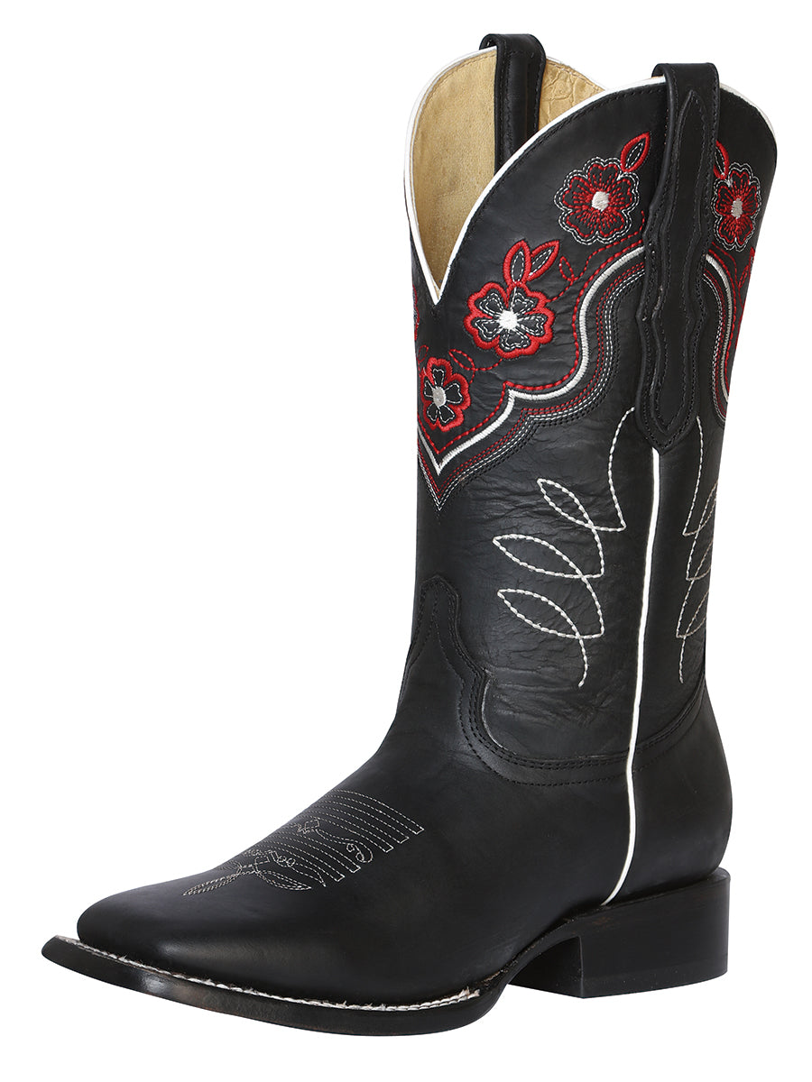 Woman Cowboy boot El General - Leatrher Crazy Black 42977