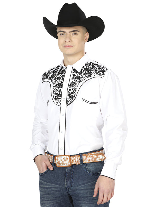 El Señor de los Cielos Embroidery Shirt White/Black 43300
