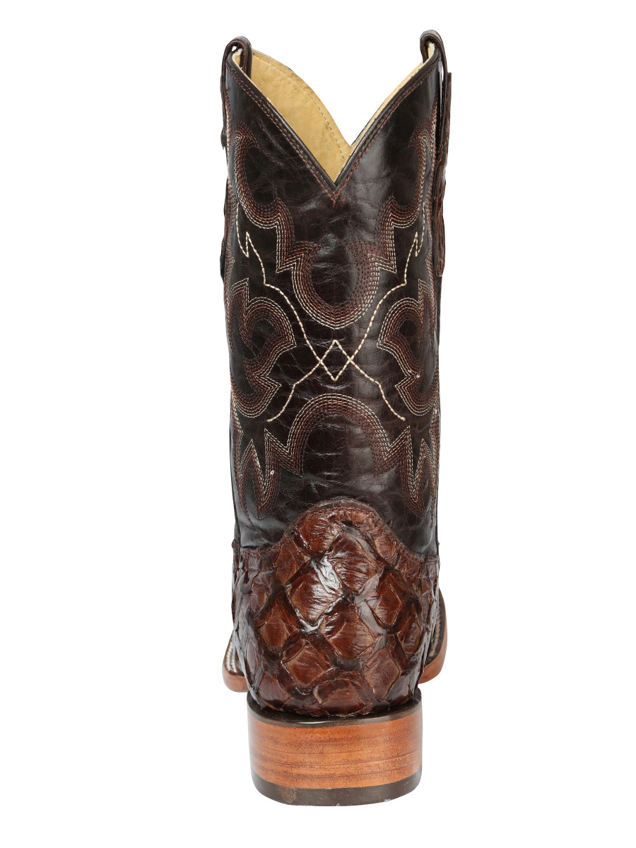 El General Men's Exotic Monster Fish Rodeo Boots - Brown 44116
