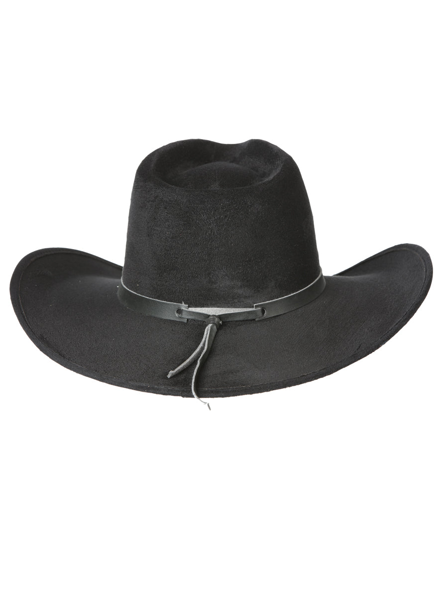 El General Suede Western Hat in Black