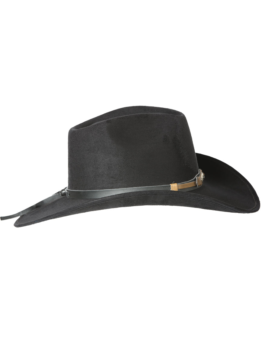 El General Suede Western Hat in Black