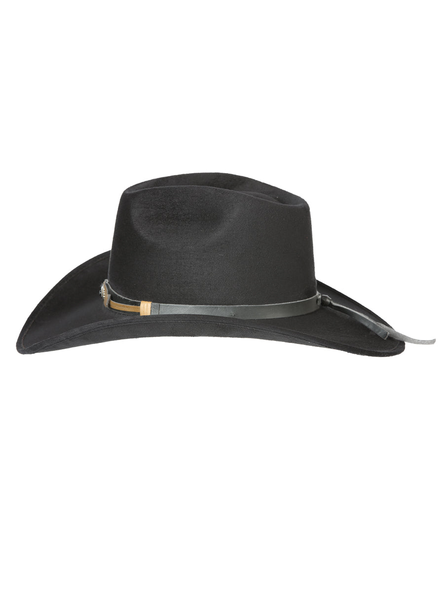 El General Suede Western Hat in Black