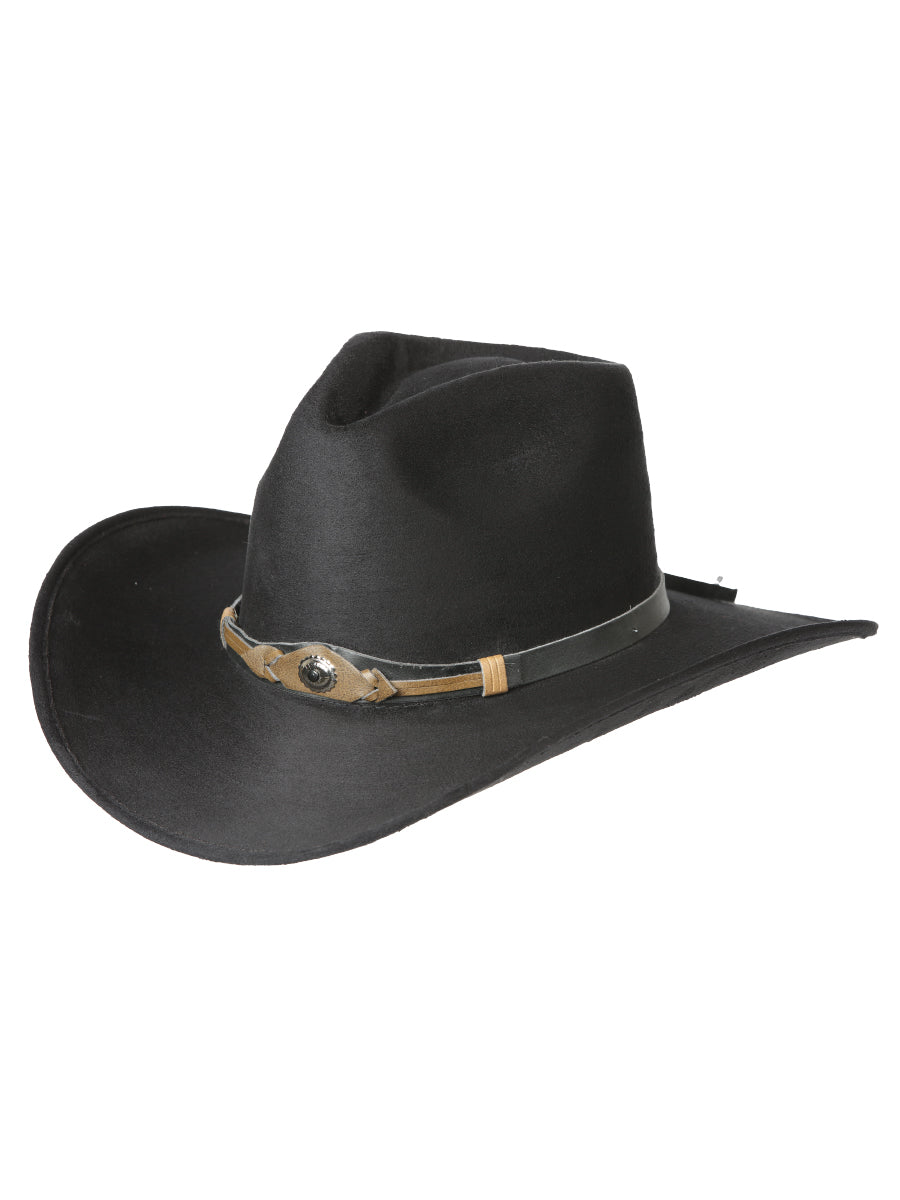 El General Suede Western Hat in Black