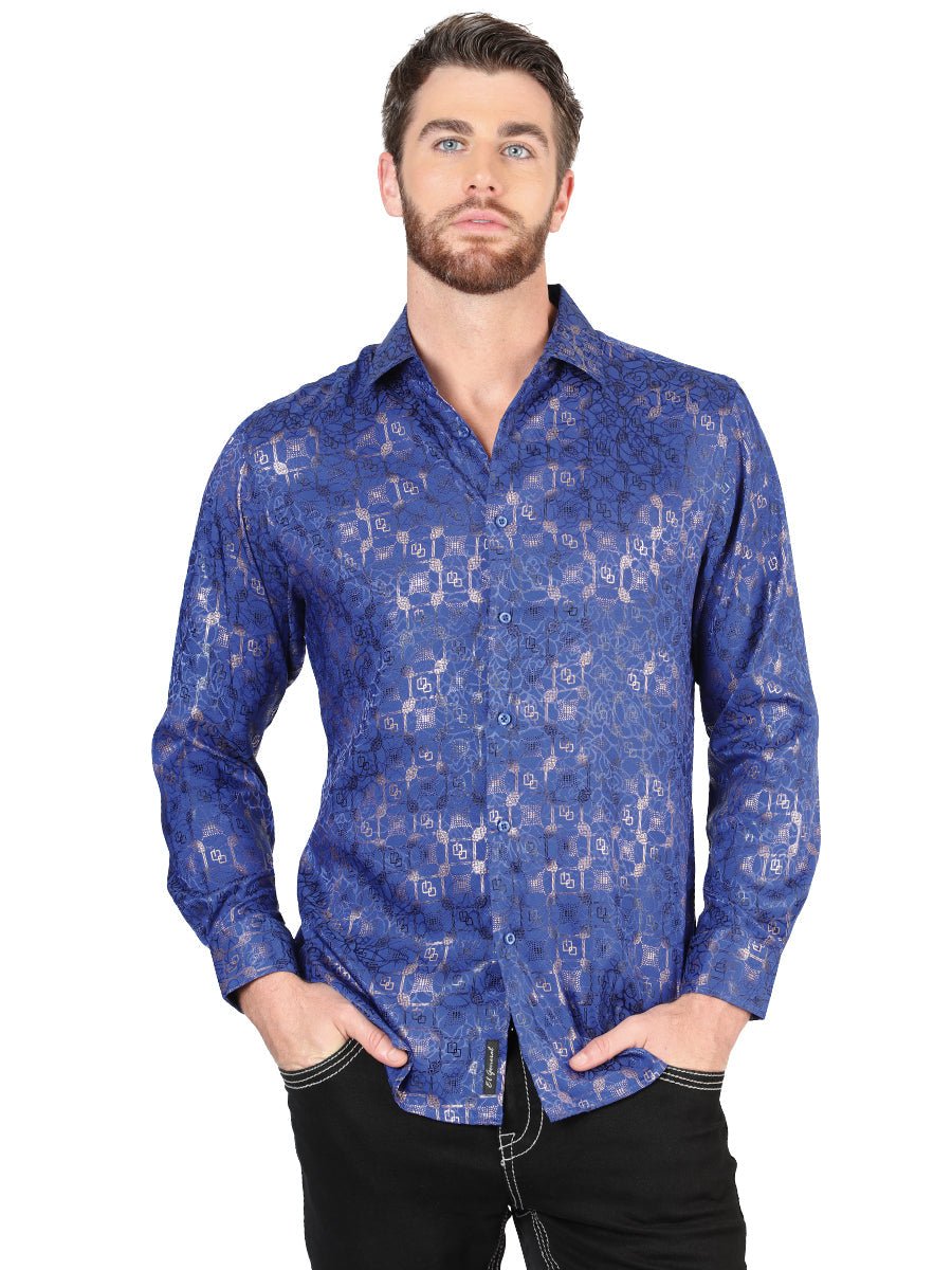 El General Royal Blue Casual Long-Sleeve Shirt