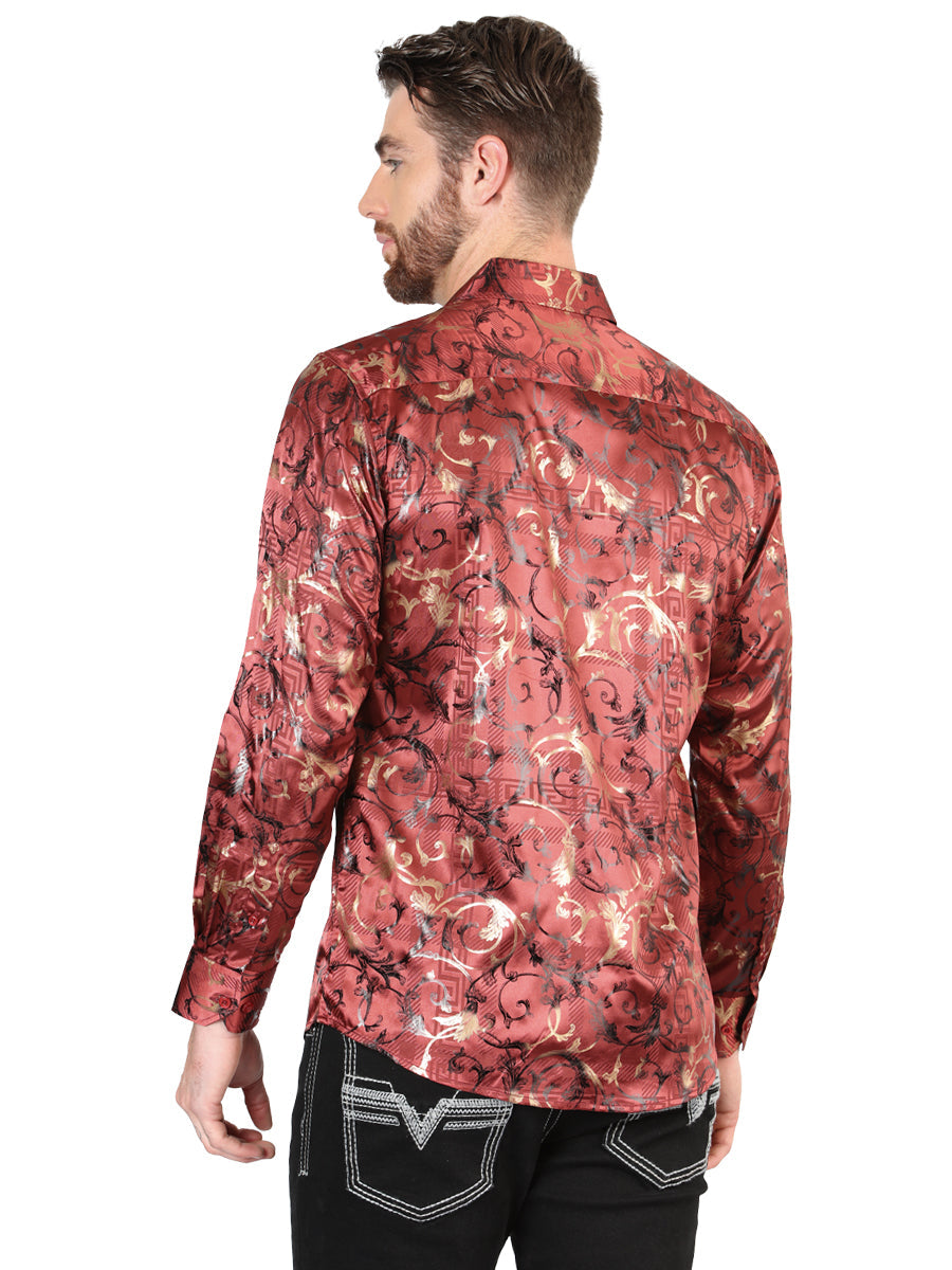El General Burgundy Casual Long-Sleeve Shirt