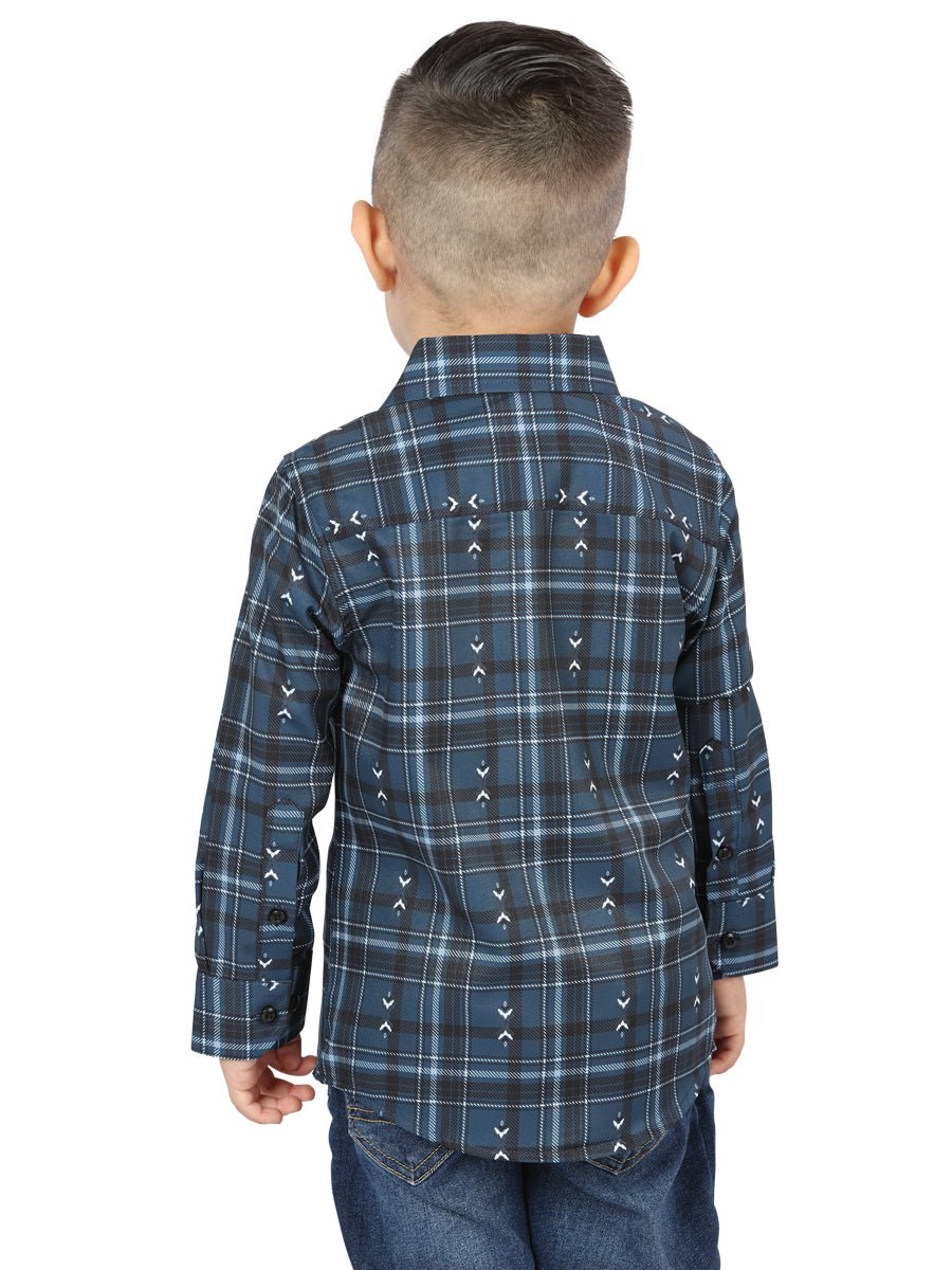El General Navy/White Casual Long-Sleeve Shirt