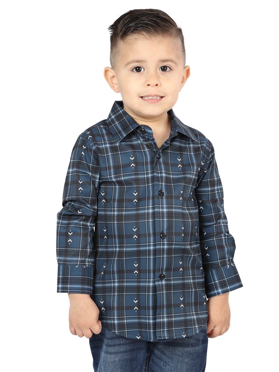 El General Navy/White Casual Long-Sleeve Shirt