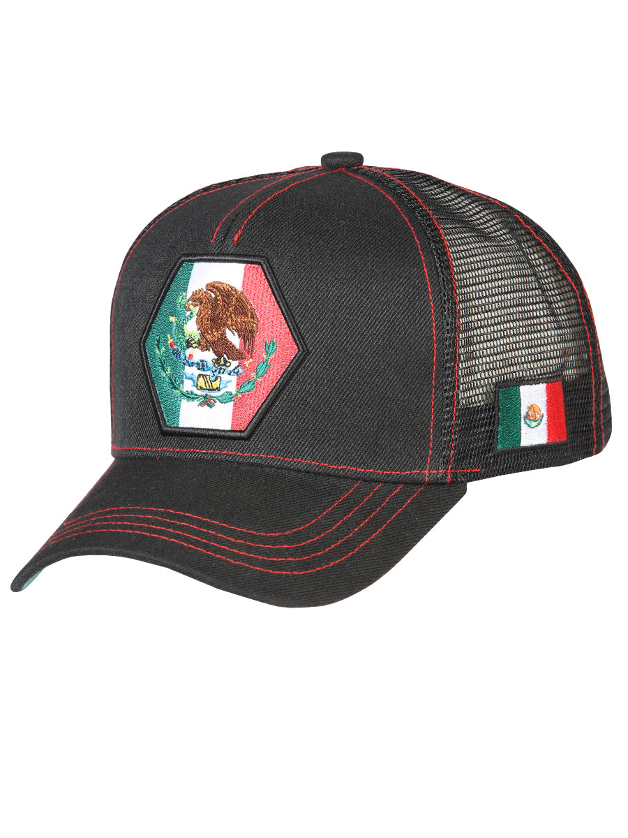 El General Mexico Flag Hat in Black/Red