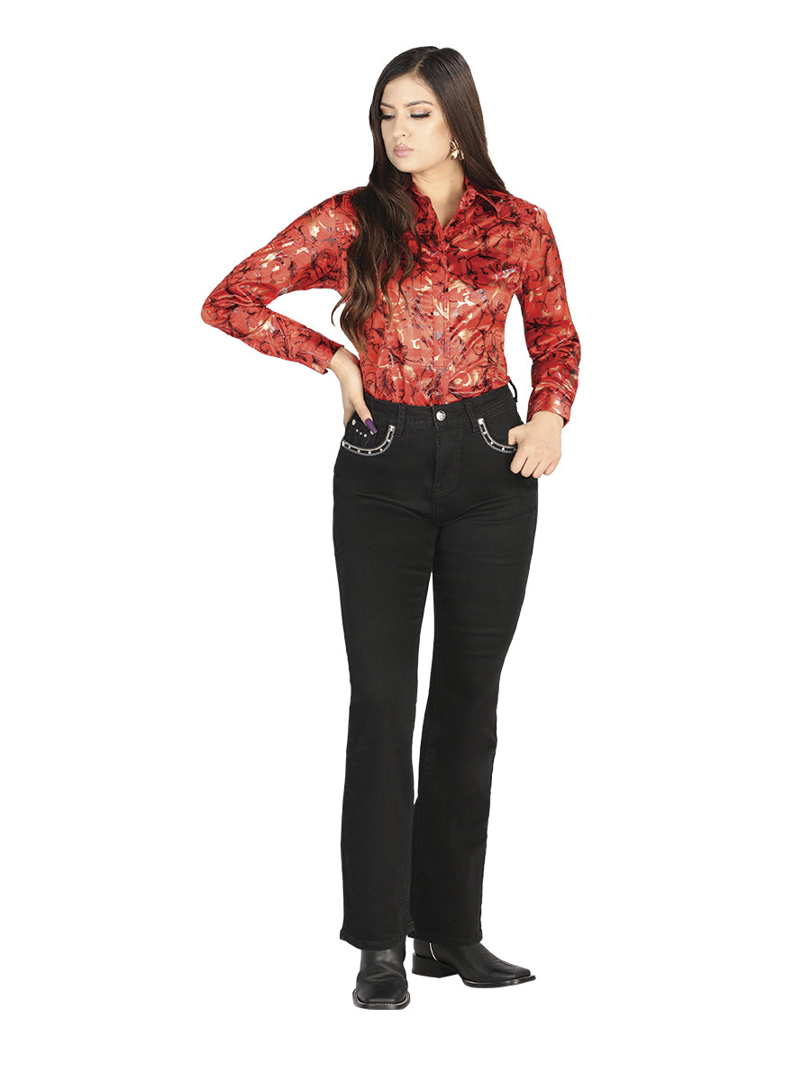 Womens Black Centenario Jeans
