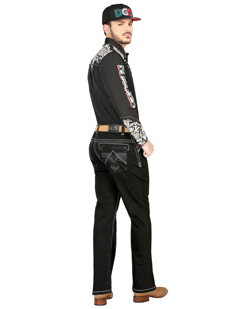 Centenario Bootcut Denim Jeans in Black