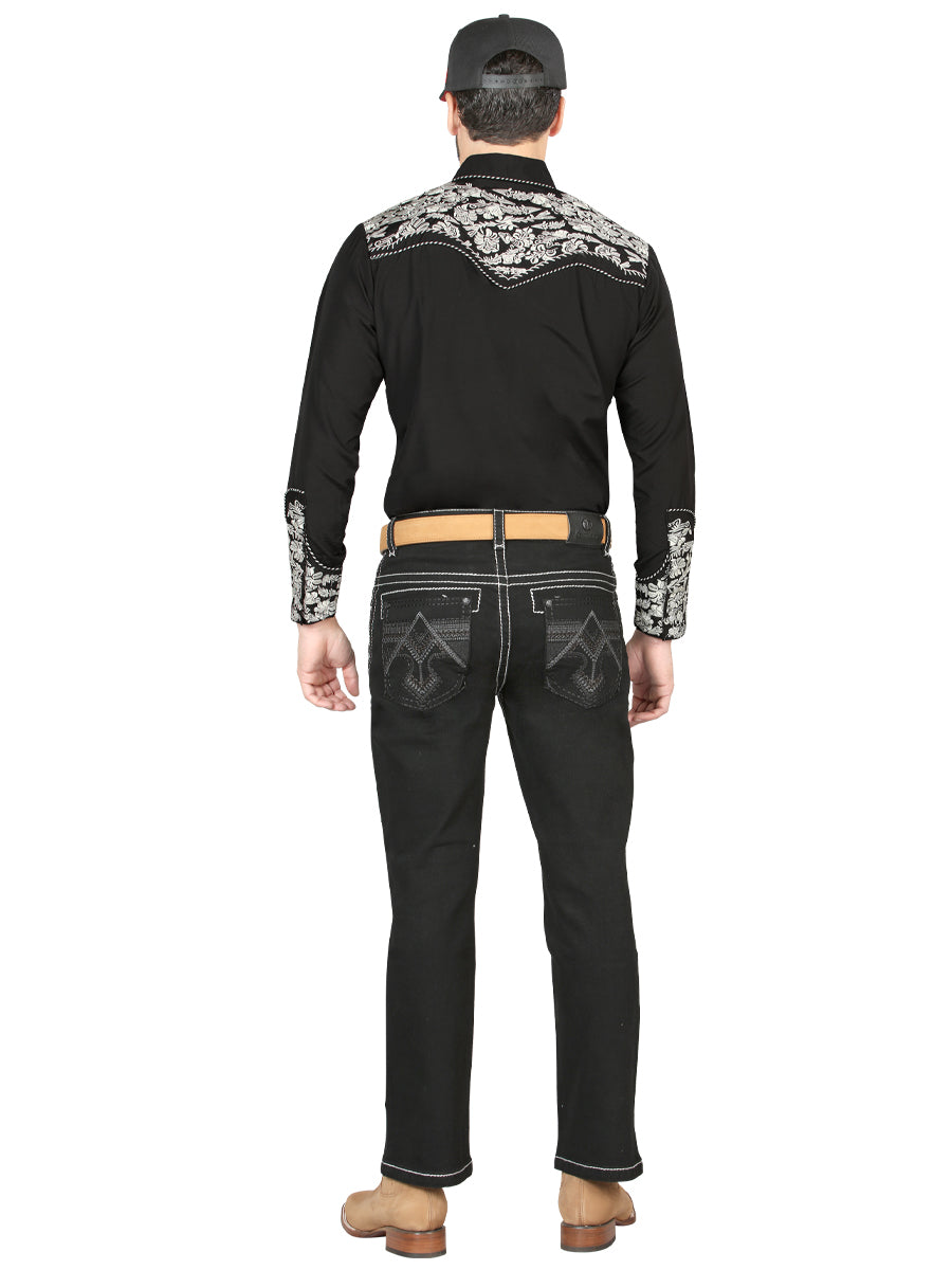 Centenario Bootcut Denim Jeans in Black