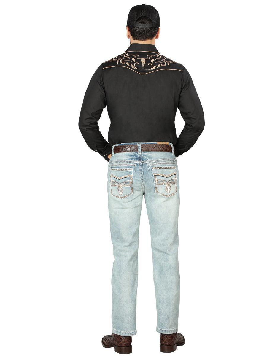 Centenario Bootcut Denim Jeans in Light Blue
