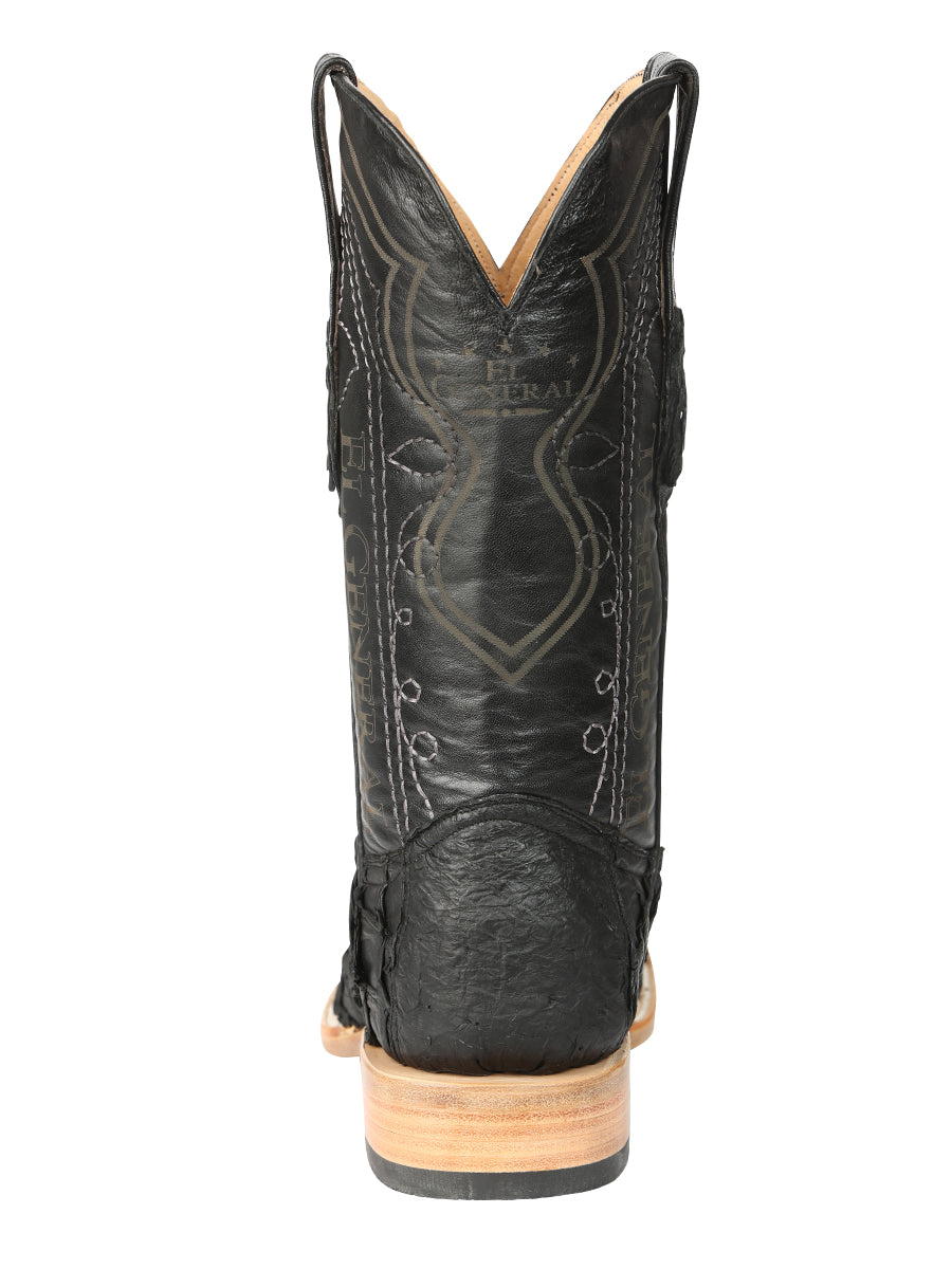 El General Men's Exotic Monster Fish Rodeo Boots in Black