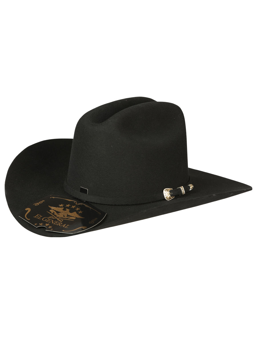 El General 50X Sinaloa Wool Cowboy Hat in Black