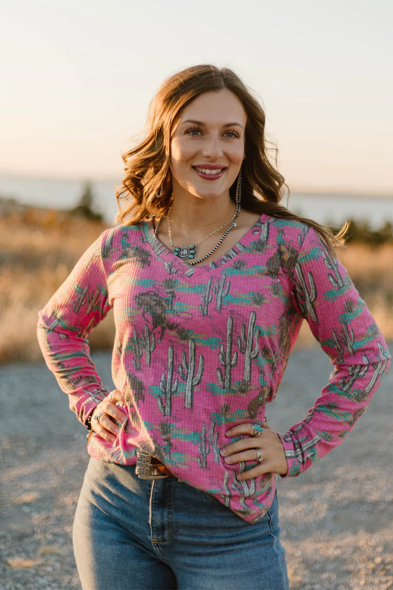 Blush n Broncs  Top