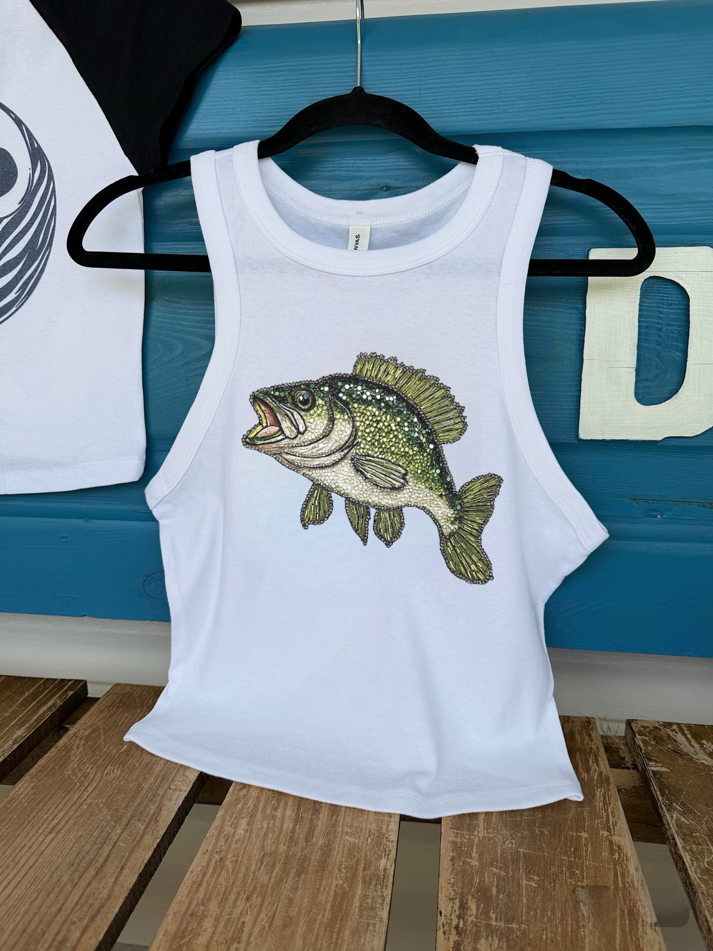 Rhinestone Bass Cropped Tank