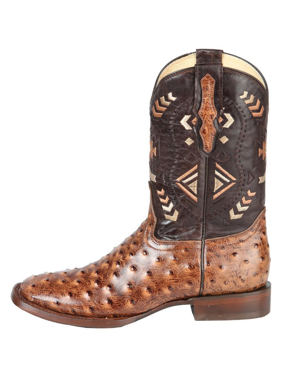 El General Rodeo Boot in Printed Ostrich Shedron