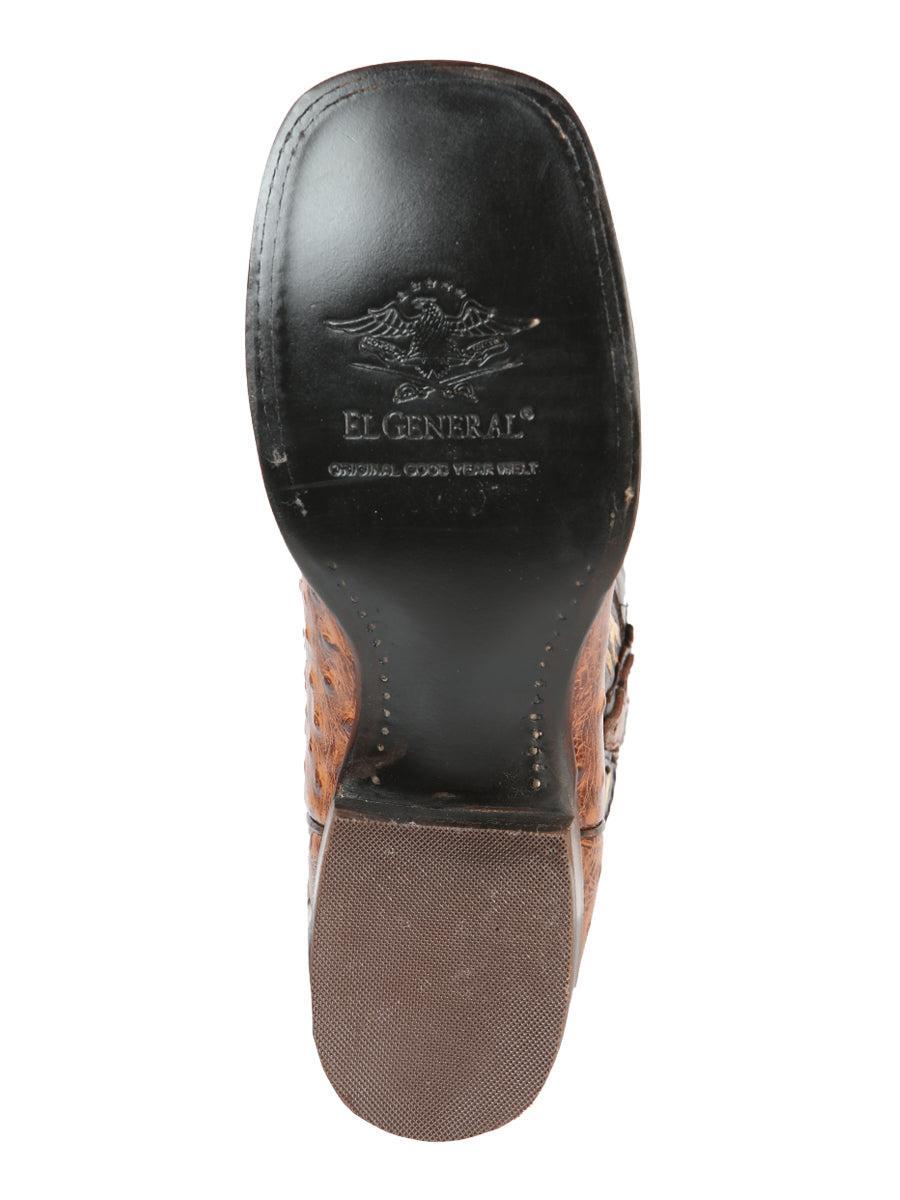 El General Rodeo Boot in Printed Ostrich Shedron