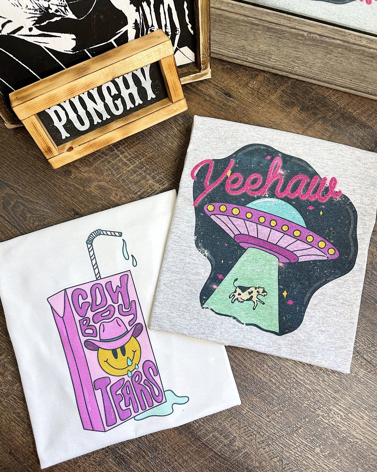 Cowboy Tears TEE or CREWNECK