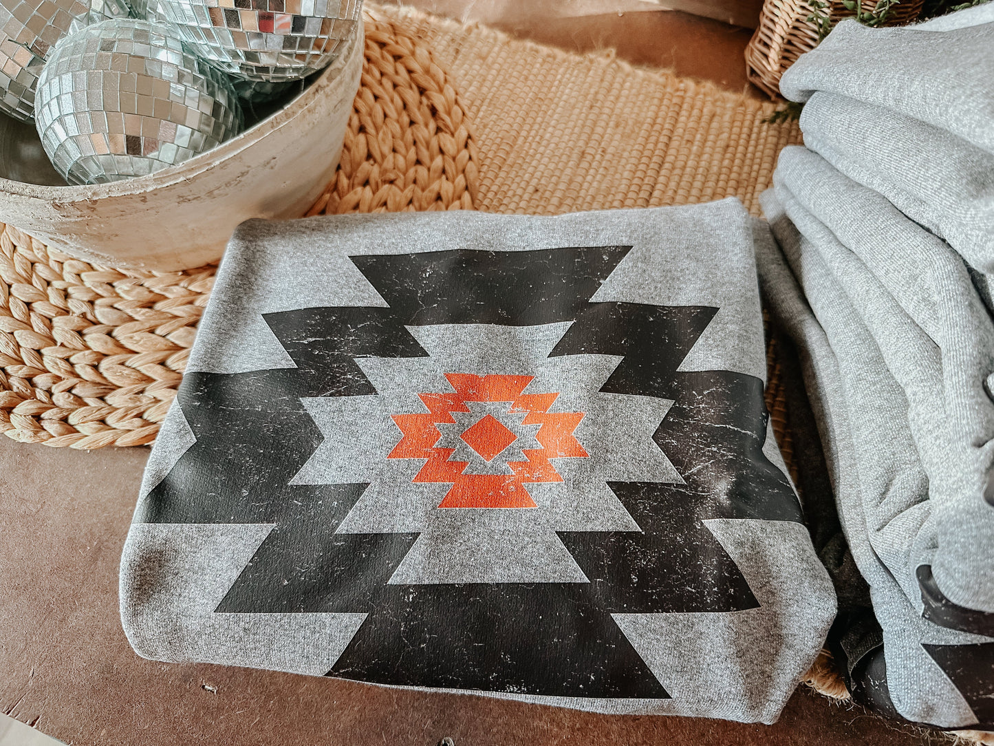 Distressed Aztec - Graphic Top