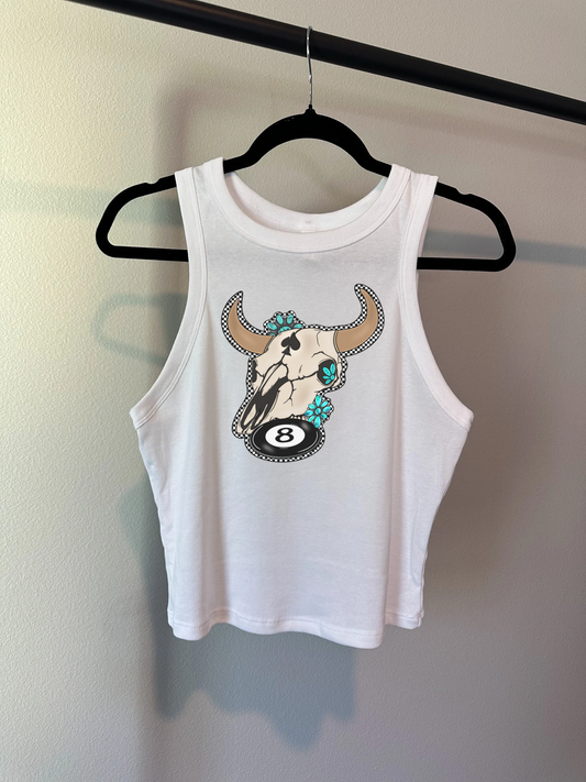 Retro Longhorn Cropped Tank