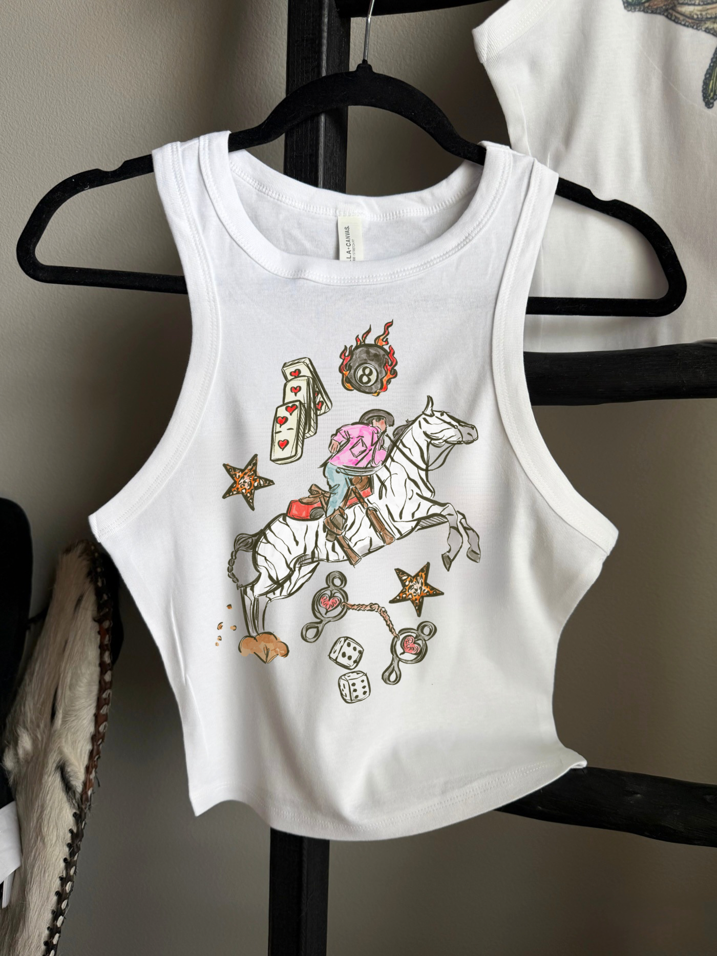 Wild Card Cowboy Cropped Tank