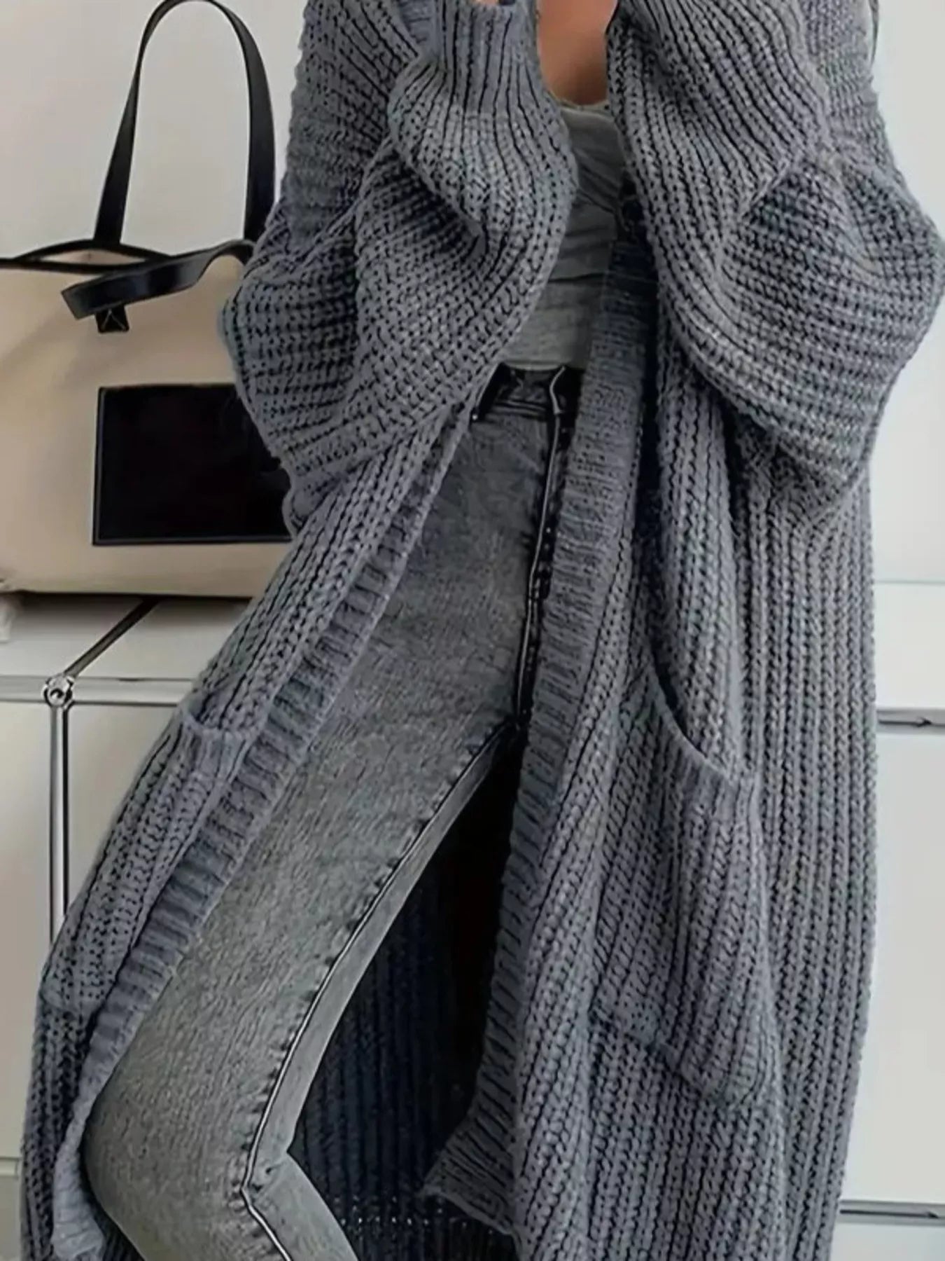 Couch-Day Oversized Long Sleeve Cardigan