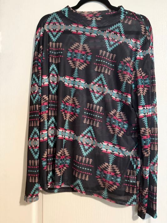 Star Aztec  Mesh Top