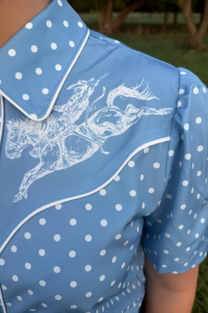 Blue Belle Button up short sleeve
