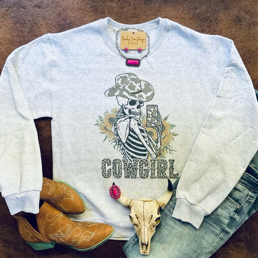 Skelly Cowgirl Western Sweatshirt