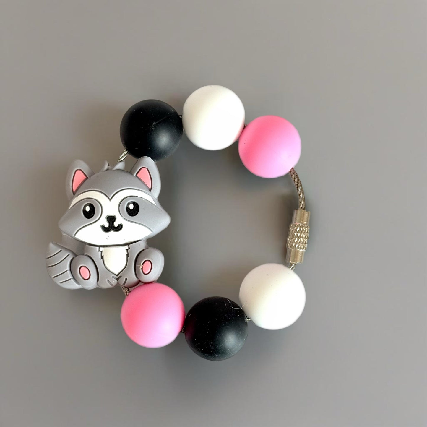 Cutie Raccoon Bracelet - Tumbler Handle Charm