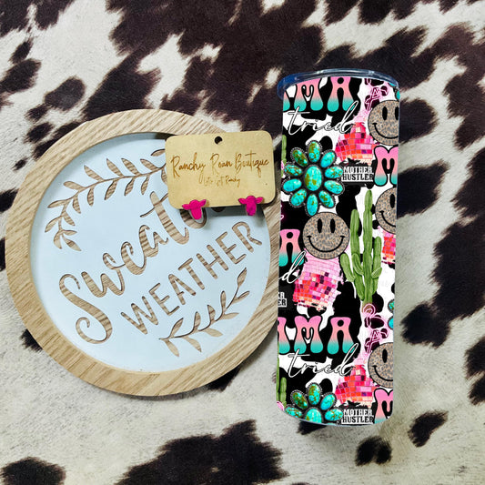 Mama Tried Turquoise Western 20oz Skinny Tumbler