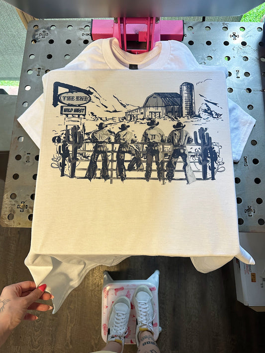 Cowboy Scene TEE or CREWNECK