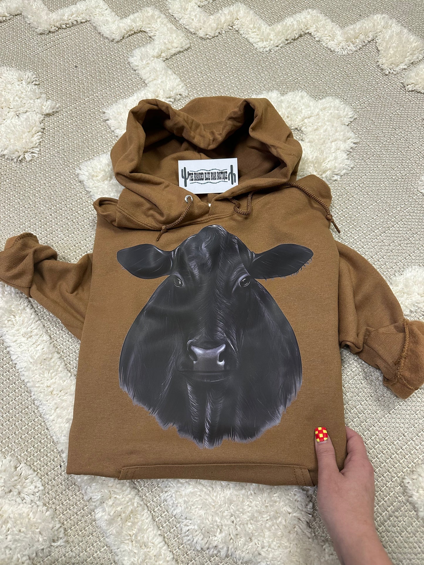 Black Angus Cow Hoodie