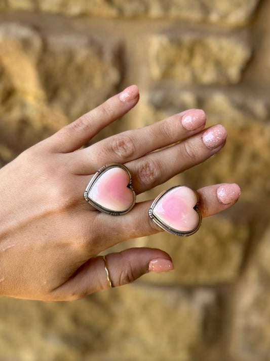 Lover Pink Conch Heart Ring
