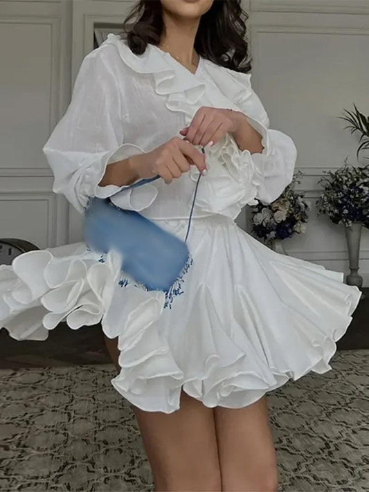 Vintage Pleated Ruffled Mini Skirt | Country Girl Festival & Rodeo Skirt