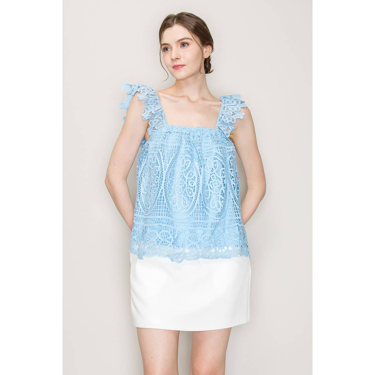 Maya Sleeveless Lace Top