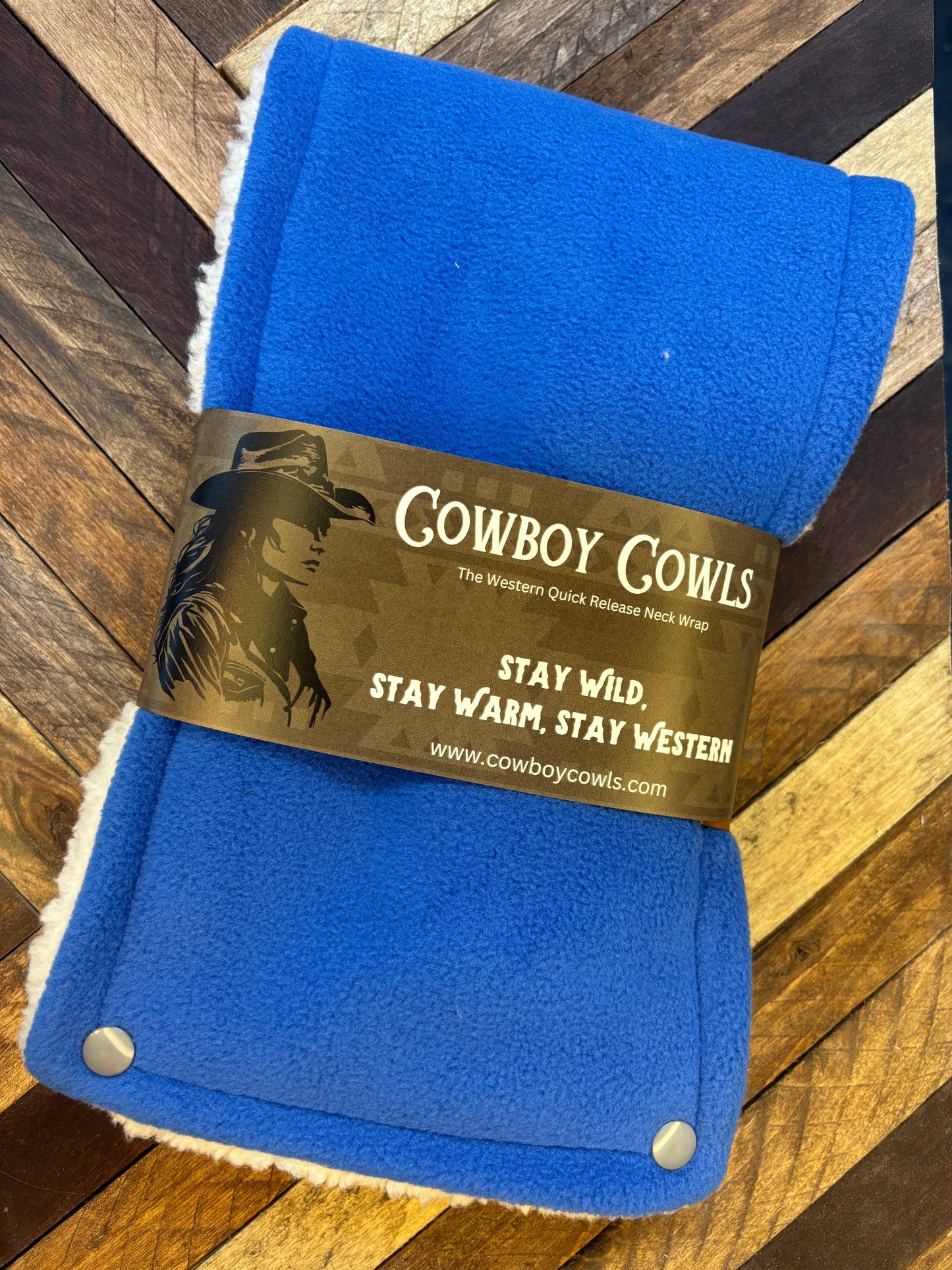 Azure blue Cowboy Cowl