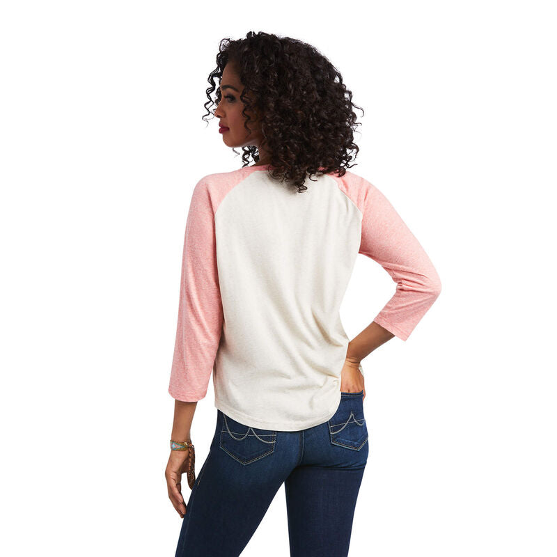 Ariat Arrow Raglan Shirt- Oatmeal Heather