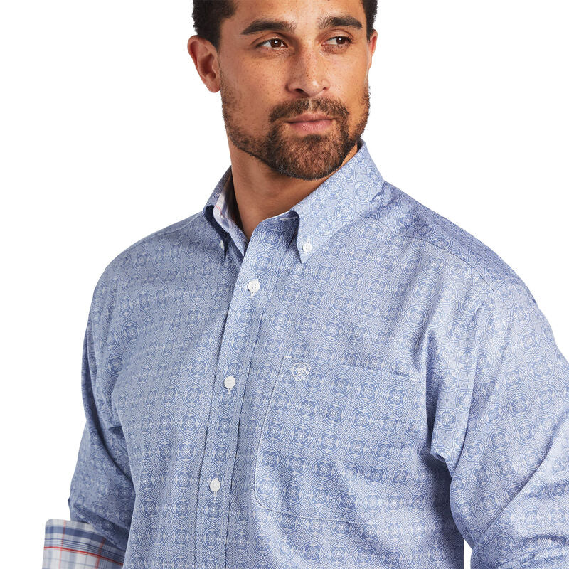 Wrinkle Free Noel Classic Fit Shirt-BELLA BLUE