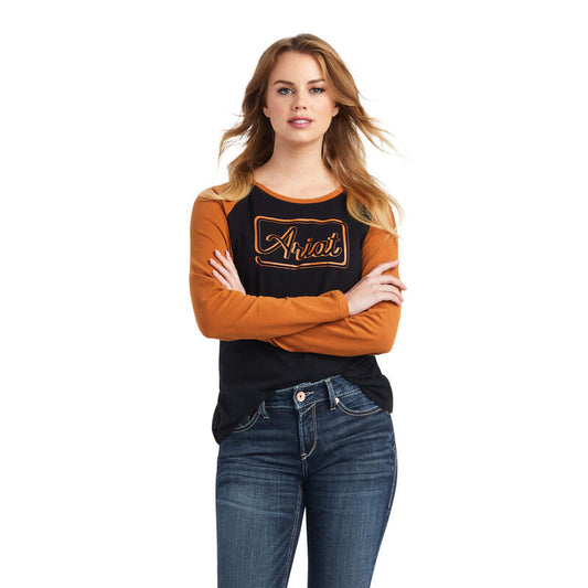 REAL Baseball Shirt-BLACK/ROASTED PECAN