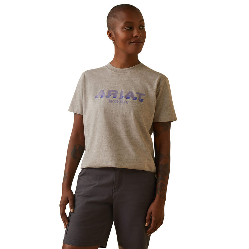 Rebar Cotton Strong Logo T-Shirt-PORTABELLA HEATHER